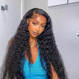 Long Curly Lace Front Wigs for Women Free Part Black Loose Curl Wigss With Baby Hair Synthetic Lace Wig