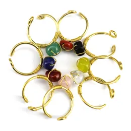 Anillos de Cristal Anillos Envueltos en Alambre Joyas Espirituali Para Mujeres