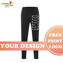 DIY Custom Sweetpants Kadın Bol Siyah Kadınlar Spor Pantolon Joggers Geniş Bacak Sokak Giyim Yüksek Bel Kadın 220713