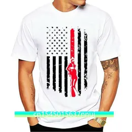 Amerika Flagge T-shirt Männer Lustige Scuba Diver Flagge Hemd ICH GEHE UNTEN Scuba Tops T-shirts Für Erwachsene Retro Gestreiften T-shirt vater T Shirts 220702