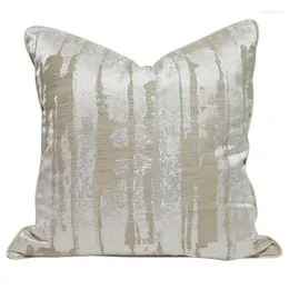 Travesseiro /sofá de luxo decorativo capa abstrata de capa com listrada para sala de estar e cama bege cinza 50x50 40x60cm /decorative