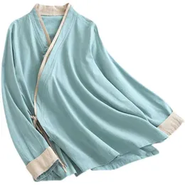 Ubranie etniczne geskeey liziqi tradycyjny chiński kostium tai chi mundurzy swobodny hanfu bawełniane ubrania lniane retro oddychane