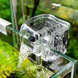 Hängende externe Riumfilter-Wasser-Sauerstoff-Umwälzpumpe 3 in 1 Mini-Wasserfall für Aquarium Y200917