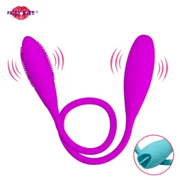 Rechargeable Double Dildo Anal Vibrator sexy Toys For Women Clitoris Stimulator Butt Plug Vibrating Jump Eggs Adult Masturbator