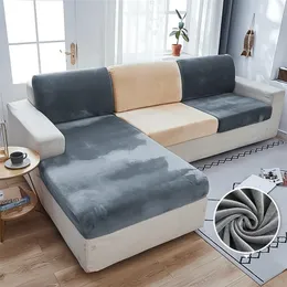 Capa de sofá de veludo grossa Coscada de cor sólida Elastic Slipcover All Inclusive Couch S Sala de jantar My448 220615