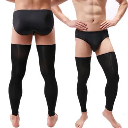 Мужские носки для мужчин длинно трубки черные спортивные дни девятые тренировочные коленные подушки мужчины чулки