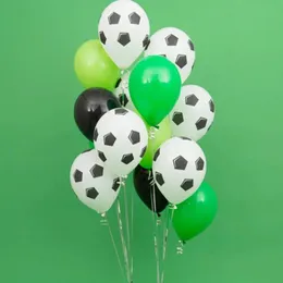 Festdekoration 16st 12 tum fotboll latex ballonger fotboll bollar födelsedag barn barn leksaker tema globosparty