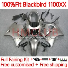 ホンダブラックバードの射出型ボディCBR 1100 CBR1100 XX CC 1100XX 96-07 109NO.76 CBR1100XX 96 97 98 99 00 01 1100cc 2002 2003 2004 2005 2005 2007フェアリングホットシルバー