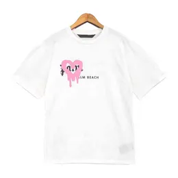 مصمم العلامة التجارية Palms Angels Angel T-Shirt PA رسالة رذاذ رذاذ الربيع قصيرة الربيع المد والجزر رجال ونساء TEE AD