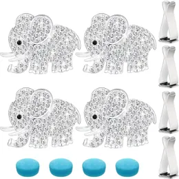 Deodorante per ambienti Bling Accessori per auto Clip di sfiato Decorazione Aromaterapia con strass di cristallo con cuscinetti aromatici per interni Elefante Si amPkm