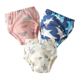 Baby Cotton Training Pants Panties Waterproof Cloth Diapers Reusable Baby Toolder Nappies Diaper Children Underwear Washable 220720