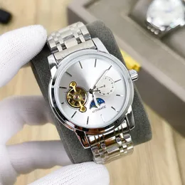 Mens 시계은 스테인레스 스틸 기계식 시계 다기능 패션 캐주얼 시계 Montre de Marque