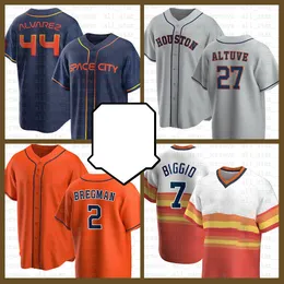 Houston Baseball Jersey 27 Jose Altuve Yordan Alvarez Craig Biggio Alex Bregman Nolan Ryan Jeff Bagwell Justin Verlander Carlos Correa Yuli Gurriel Jason Castro