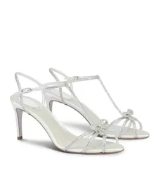 Sexy Renes Cleo Kristallverzierte Ledersandalen Schuhe Riemchen Damen Schöne Pumps Luxusmarken Sommer CaovillaS Lady High Heels Party Hochzeit Braut 35-42