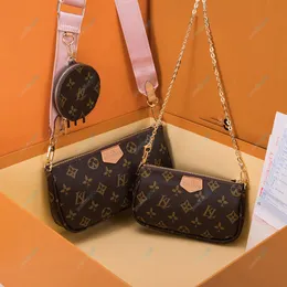 Designers Women 3 Pcs Set Cross Body Shoulder Bags Stylish Leather Handbag Letter Graphic Combination Multifunctional Wallet Multi-Color Shoulder Straps M44823