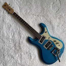 Anpassad Grand Mosrit 1965 Electric Guitar in Blue Color