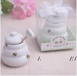 Ceramic Meant to Bee Honey Jar Honey Pot Wedding favors / Baby shower favors DWB14681