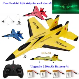 RC Flugzeug SU 35 Remote Glider Spannweite Funksteuerung Drohnen Flugzeuge RTF UAV Weihnachten Kinder Geschenk Zusammengebautes Flugmodell Spielzeug 220713