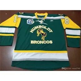 MTHR Özel Erkekler Gençlik Kadınlar Thr Tage Broncos Humboldt Broncos Humboldtstrong # 18 Hokey Jersey Boyut S-5XL veya Özel Herhangi bir isim veya numara