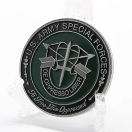 10pcs米国陸軍工芸特殊部隊de propressoliber軍事グリーンベレーUSA1Ozチャレンジコイン