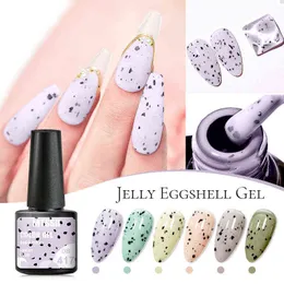 Nail Gel Toy Mtssii Jelly Eggshell Polsk konst DIY Yoghurt Effekt Blötlägg Off Base Top Coat Manicure Färg UV Lackes 0328