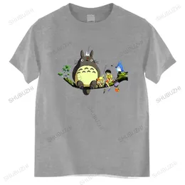 Min granne Totoro Studio Ghibli T-shirt söt tecknad anime outfit sommartrend unisex rund hals kortärmad t-shirt för män 220809