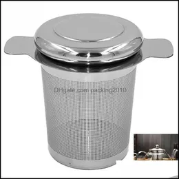 Home Kitchen Sundry 9* 7.5Cm Stainless Steel Filter 2 Handle Tea And Coffee Reusable Mesh Brewing Basket Drop Delivery 2021 Tools Drinkwar