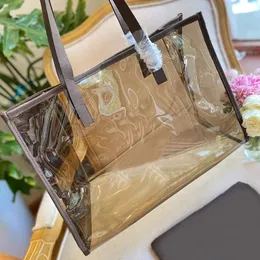 Summer Beach Jelly Bag Transparent Large Capacity Tote Bags Pvc Women Handbags Shoulder Purses Old Flower Shoulders Strap Small Mobile Phone Purse