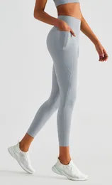 Yogahose mit Taschen, Leggings für Mädchen, hohe Taille, Sport, Fitnessstudio, Leggings, elastisches Outfit, Anzug, Damen, Workout, Sport, Jogger, Laufen