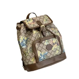 2022New Design Design Backpack Backpack de alta qualidade masculina e feminina Padrão de flores de flores tamanho 26cm