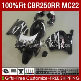 Injection For HONDA black glossy CBR250 CBR 250RR 250 RR CC 90-99 131No.17 MC22 CBR250RR 90 91 92 93 94 95 96 97 98 99 250CC 1990 1991 1992 1995 1996 1997 1998 1999 Fairing