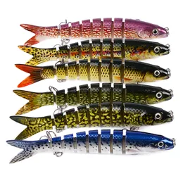 High Quality K1634 13.3cm 18.9g Fishing Lures for Bass Trout Multi Jointed Swimbaits Slow Sinking Bionic Swimming Freshwater Saltwater Bass Lifelike Lure 200PCS/Lot