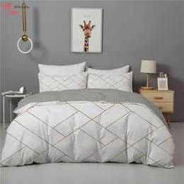 Luxury Geometry King Quuen Duvet Quilt Covers 220/240/260 Nordic Bedspreads 2 People Double Bed Cover 150 Bedding Set for Winter