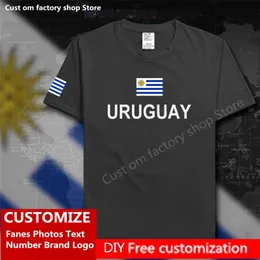 URUGUAY Baumwolle T-shirt Kundenspezifische Jersey Fans DIY Name Nummer Marke High Street Fashion Hip Hop Lose Beiläufige T-shirt 220616