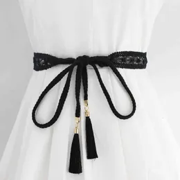 cinturões de cinto para homens para homens cintos de grife mulheres moda moda cor sólida cor com tamel cinturão boho meninas corda de cintura fina para acessórios de cintura de vestido xyj4 814484097