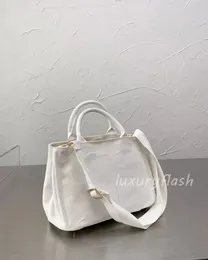 Mode Casual Canvas-väska Sommar Stor kapacitet Slitstark handväska Designers Lyxvarumärken Messenger-väskor med en axel