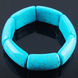 Bracelete de fita vermelha branca Azul Bundas sintéticas de pedra Bracelets esticados Jóias de proteção de energia Lucky 7 "BK303