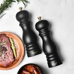 BILL.F Wood Salt and Pepper Mills Pepper Grinders Salt Shakers with Adjustable Ceramic Rotor- 7 Inch 220812