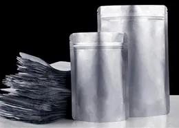50st Tjock Stand Up Aluminium Foil Zip Lock Bag Återställbar mat Kaffe Tear Värme Tätande gåvor med dragkedja förvaringspåsar