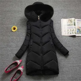 Big Fur Winter Coat Woman Fashion Jacket Women Plus size 7XL Long Cotton padded Outwear Hooded Female Parkas 211216