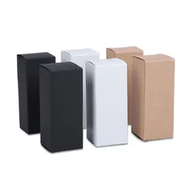 50pcs/lot Blank Kraft Paper Gift Box, Party Essential Oil Bottle Package Boxes, Small Spray Packaging Cardboard Box 220427