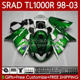 OEM Bodywork For SUZUKI SRAD TL1000R TL-1000 TL 1000 R 98-03 Body 118No.10 TL-1000R TL1000 R 98 99 00 01 02 03 TL 1000R 1998 1999 2000 2001 2002 2003 Fairing Kit green stock