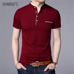 Sommer Kurzarm Polo Shirt Männer Drehen über Kragen Mode Beiläufige Dünne Atmungsaktive Einfarbig Business Männer s 5XL 220614