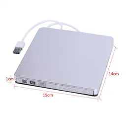 USB 3.0 خارجي DVD / CD-RW Drive Drive Slim Portable Driver ل MacBook Laptop PC Netbook معدل: ما يصل إلى 5GBPS