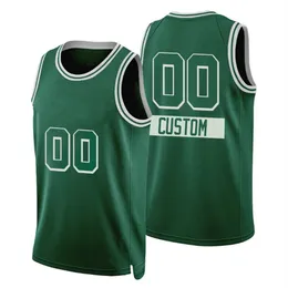 Printed Boston Custom DIY Design Basketball Jerseys Customization Team Uniforms Print Personalized any Name Number Mens Women Kids Youth Boys Green Jersey