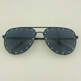Sonnenbrille Damen Brille Modedesigner Sonnenbrille für Herren Damen Spiegel Metallrahmen Pilotensonnenbrille Clas Sun