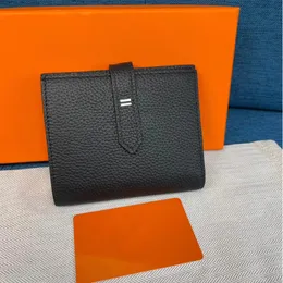 7A Top High Quality Designers Plånböcker Korthållare Luxurys Plånbok Kvinnor Purse Togo Cowhide Läder Män Purs Purs High-End Wallet med Box Siez 12cm