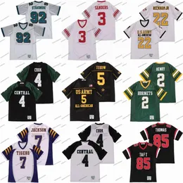 A3740 NCAA 22 Beckham Jr Football Jerseys Ballers Spencer Barry Sanders Dalvin Cook Lamar Jackson Tim Tebow Michael Thomas School Football Jersey