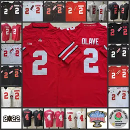 2022 NCAA OSU Ohio State Buckeyes Stitched Football Jersey 2 J. K. Dobbins Jersey 2 Chris Olave 2 Chase Young 4 Julian Fleming Jerseys College Embroidered all in stock