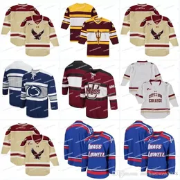 Ceomitness NCAA Men Bos Eagles Hockey Sweater Jersey Penn State Nittany Lions Colosseum